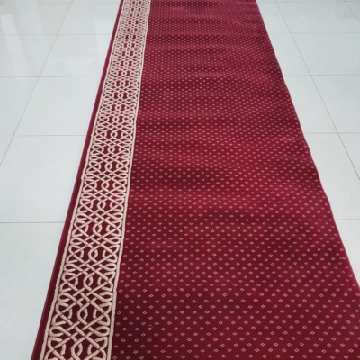 HK Merah Bintik 1 karpet masjid turki hijau